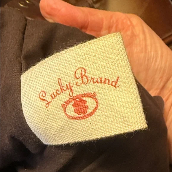 Vintage Lucky Brand Y2K Tan Leather Hobo Bag - Picture 4 of 11